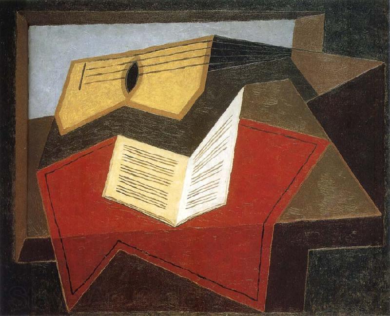 Juan Gris The guitar and Score Norge oil painting art